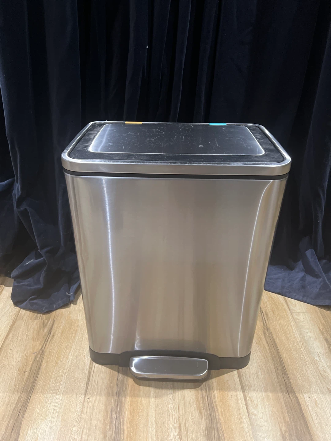 Stainless Steel Dual Compartment Recycling Bin