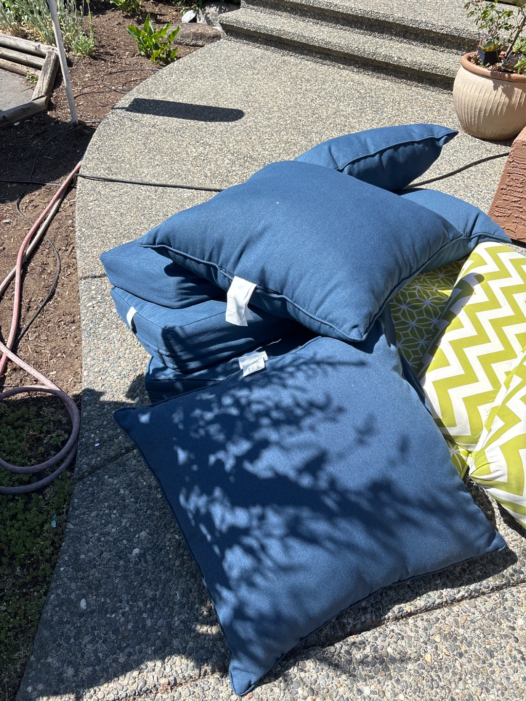 Blue Outdoor Throw Pillows