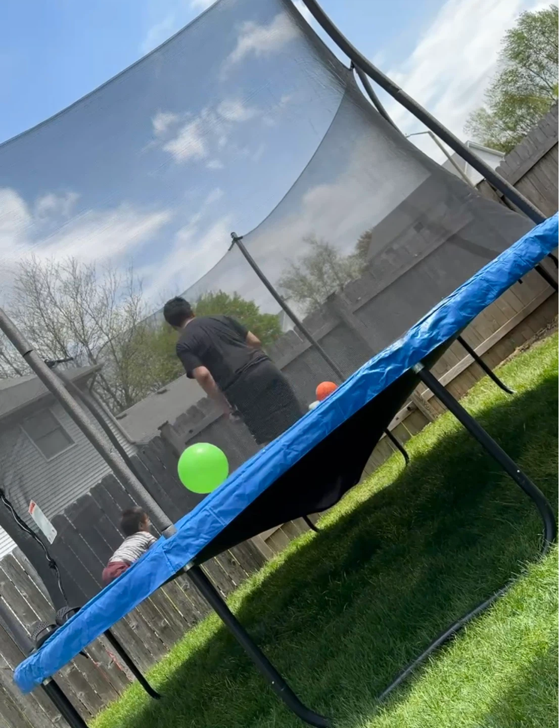 Outdoor Trampoline with Safety Enclosure