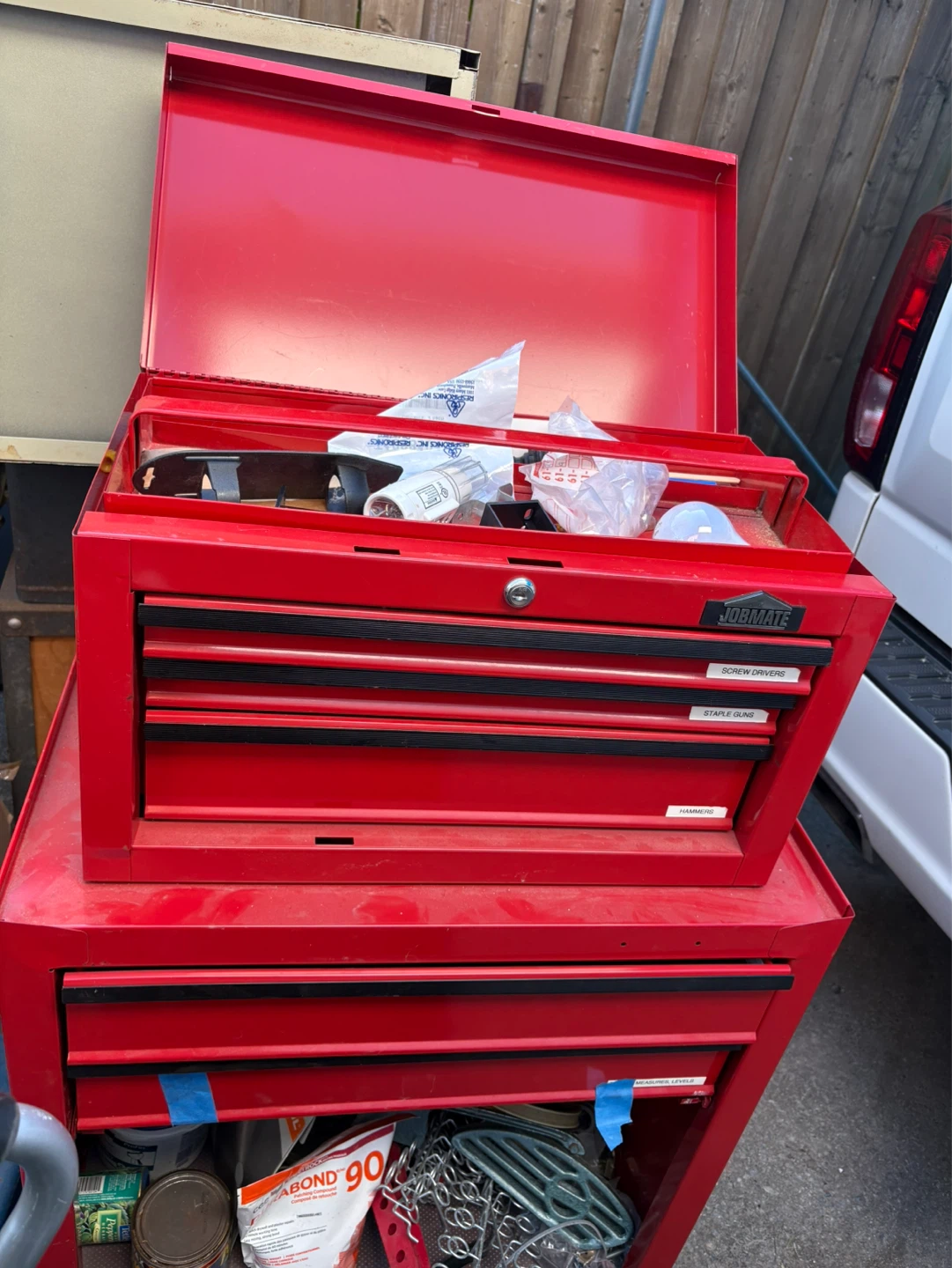 JOBMATE Red 4-Drawer Tool Chest and Cabinet - photo 2