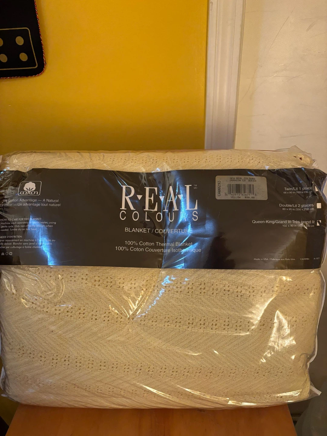 Real Colours 100% Cotton Thermal Blanket