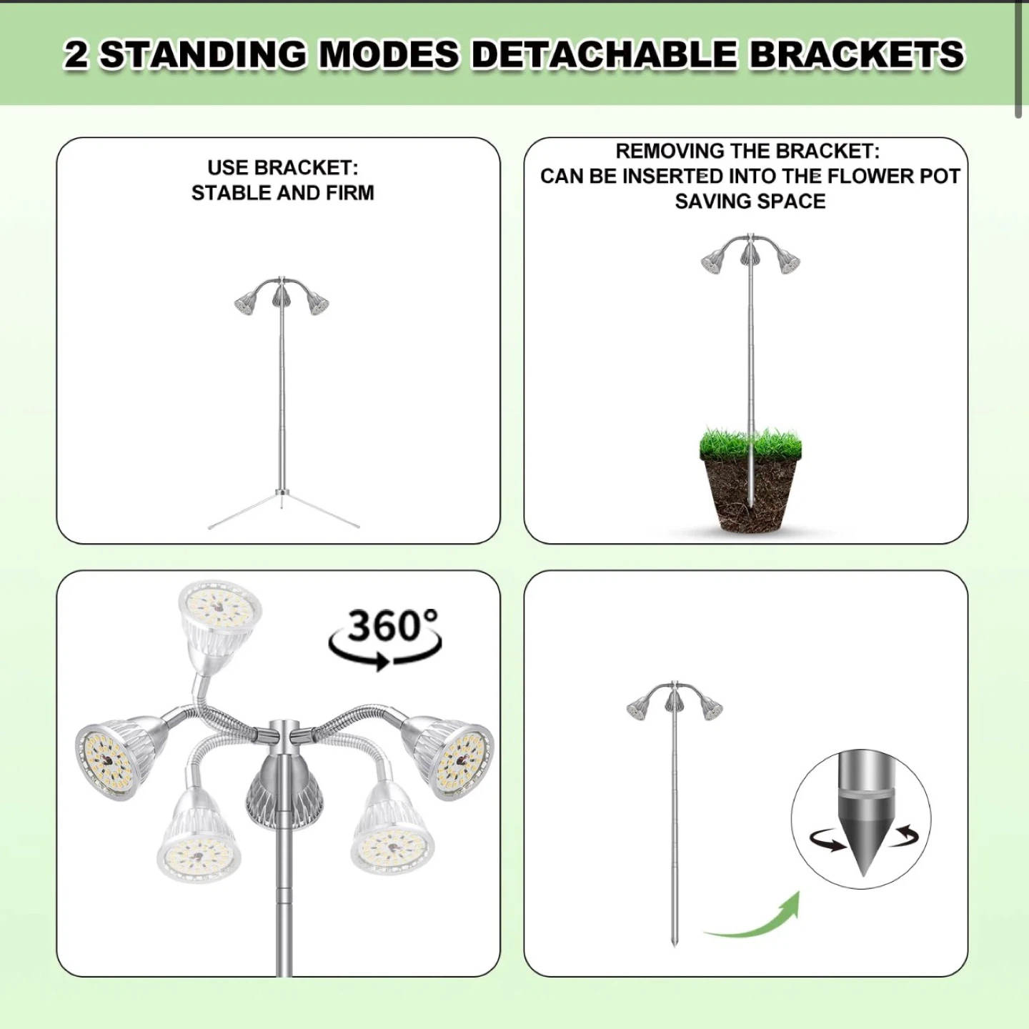 Full Spectrum Grow Light for Indoor Plants G55 - photo 3
