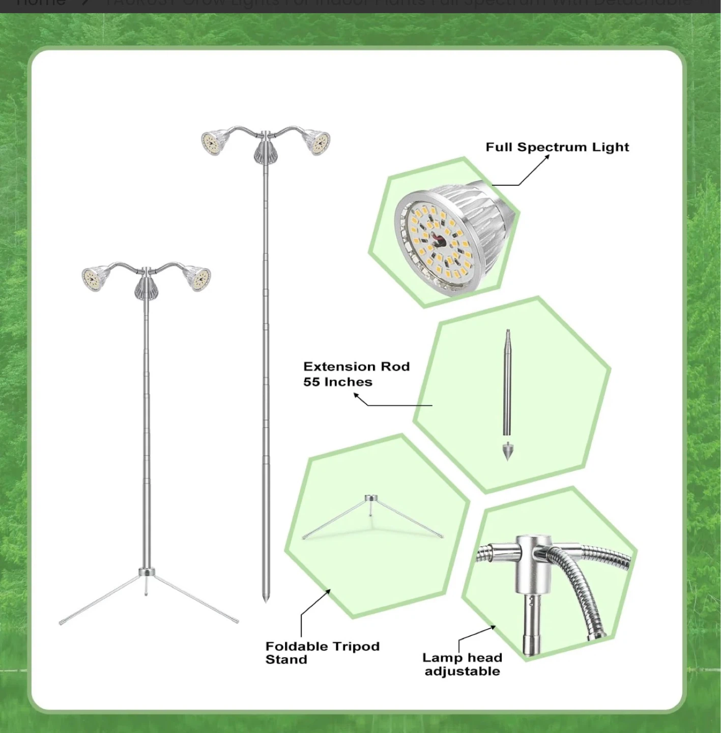 Full Spectrum Grow Light for Indoor Plants G55 - photo 5
