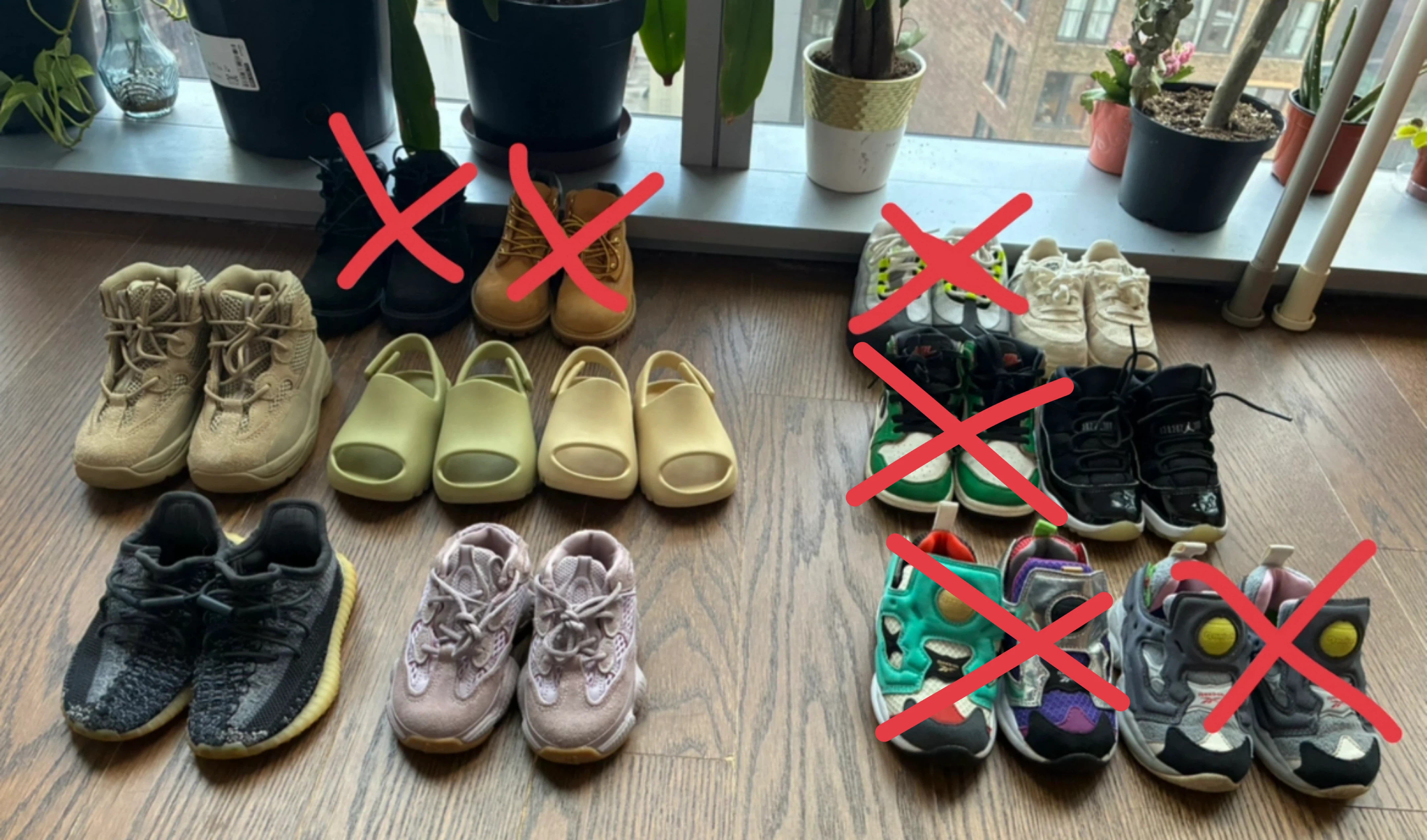 7 Brand Name Assorted Toddler Shoes -Yeezy, Jordan, + more - photo 2