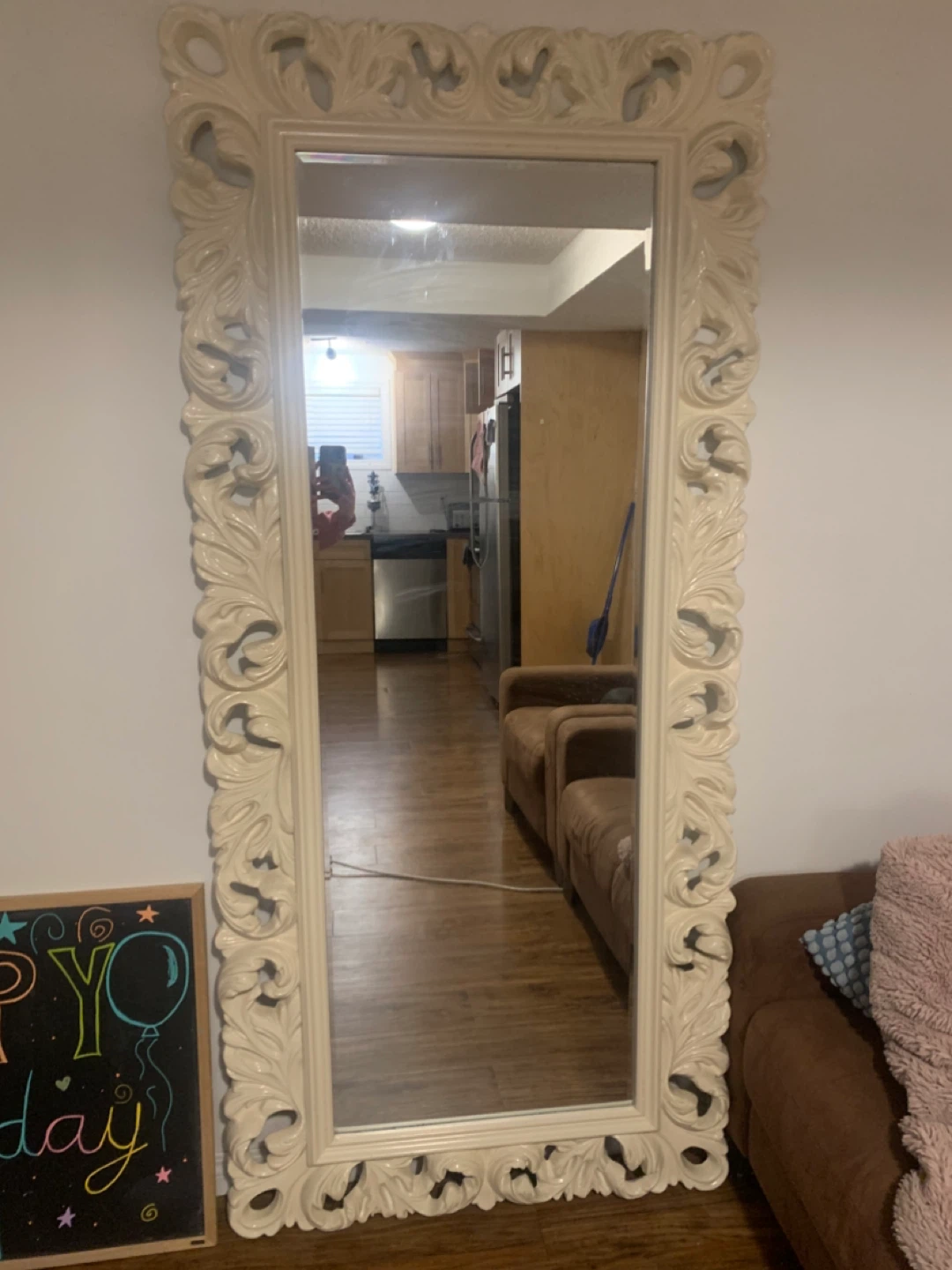 Ornate Cream Full Length Mirror
