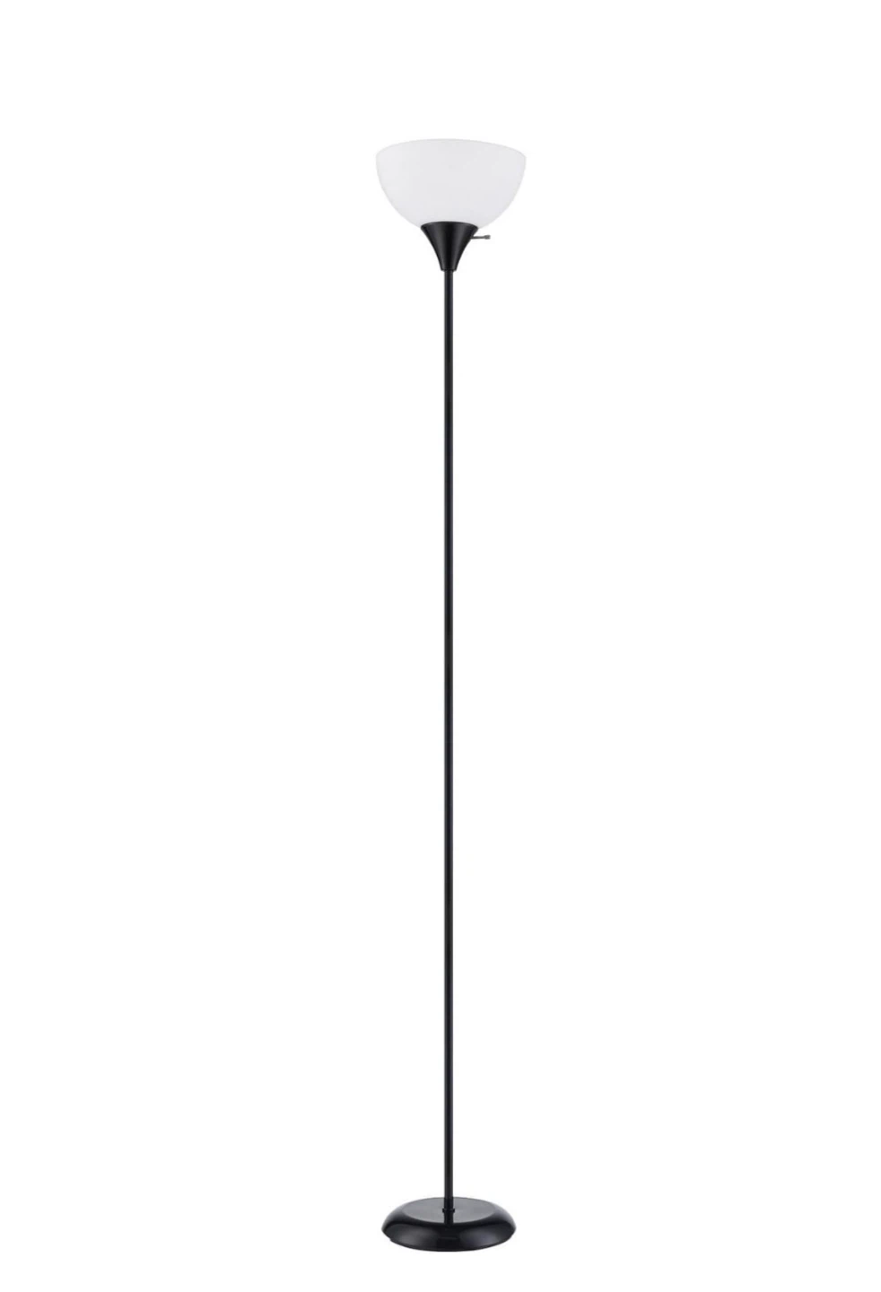 Black Floor Lamp with Frosted Glass Shade - photo 3