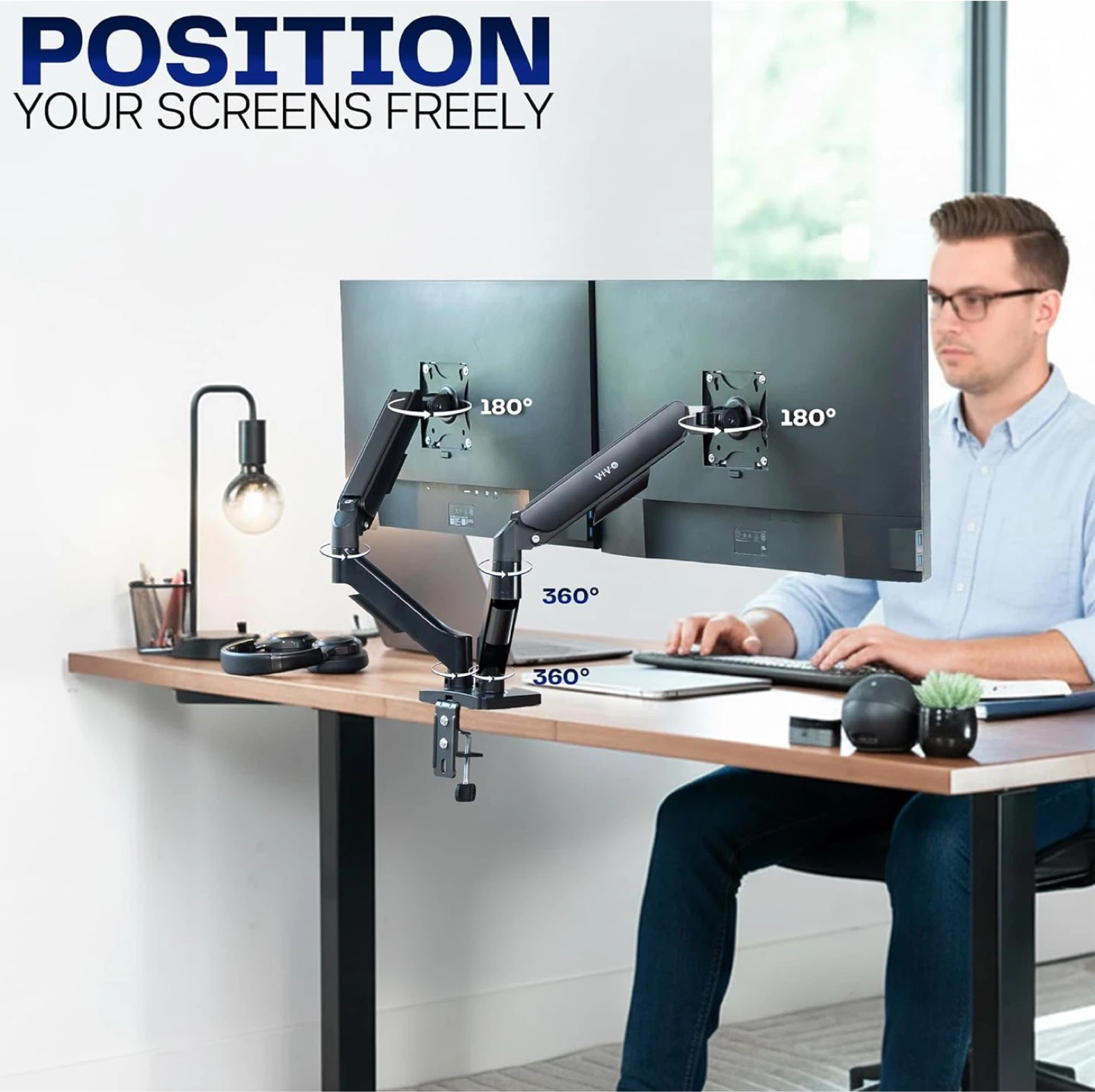 VIVO Dual Monitor upto 32”, Arm Desk Mount - photo 4