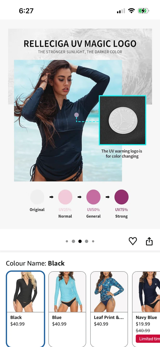 RELLECIGA Women's Long Sleeve Swim top - photo 3
