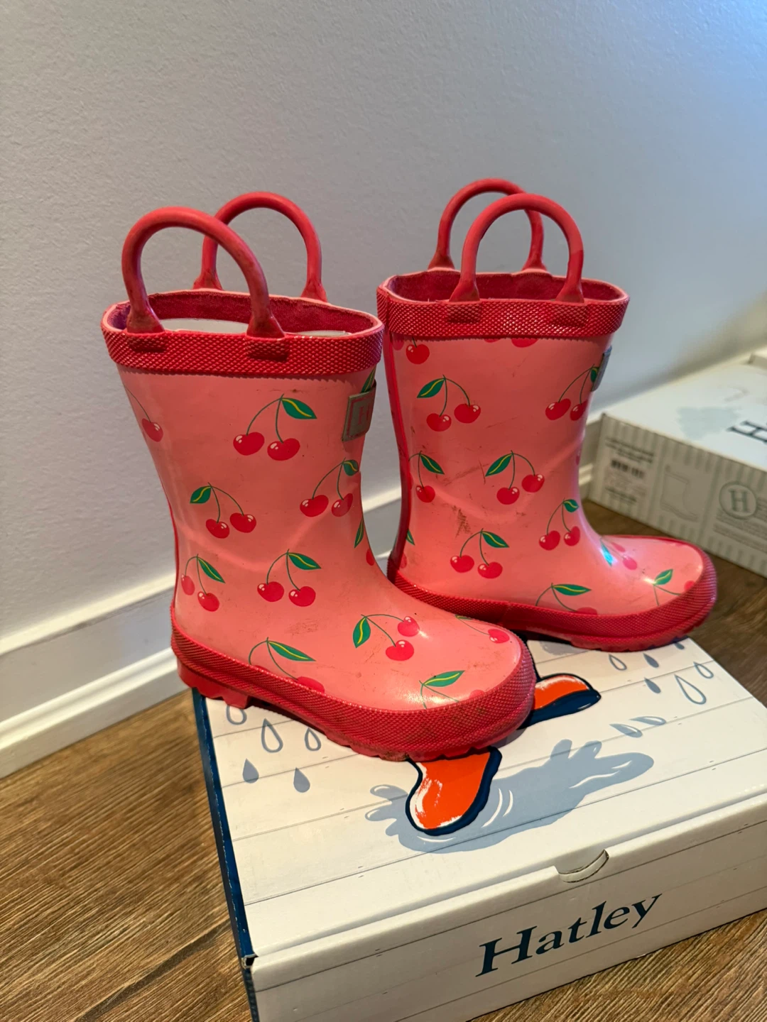 Hatley Classic Kids Rain Boots - Cherry Print