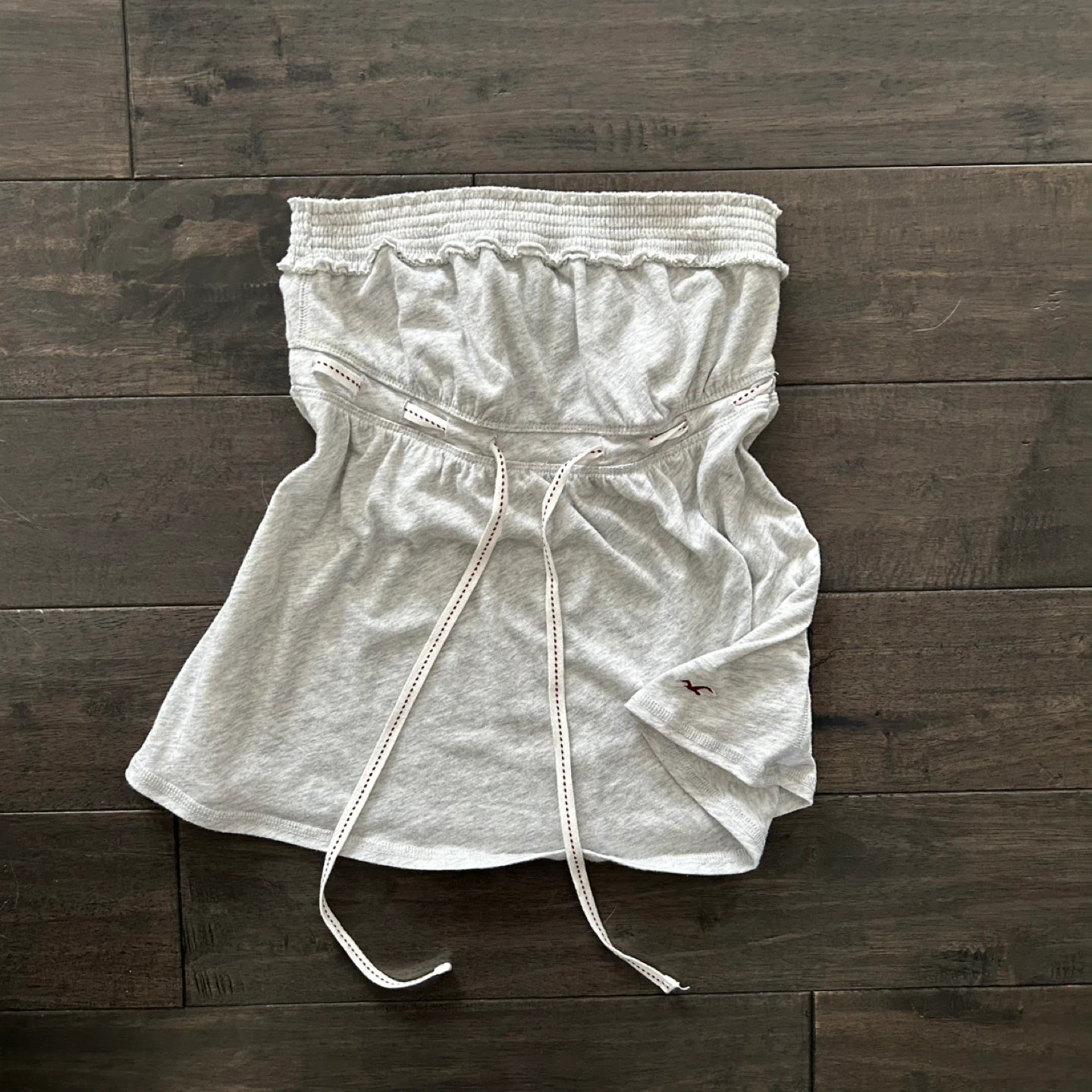 Hollister Strapless Tie Waist Baby Doll Top