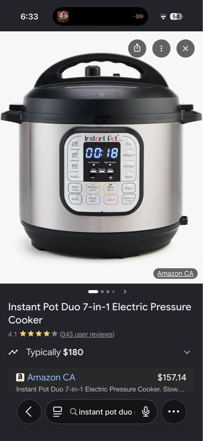 Instant Pot Duo 7-in-1 Electric Pressure Cooker