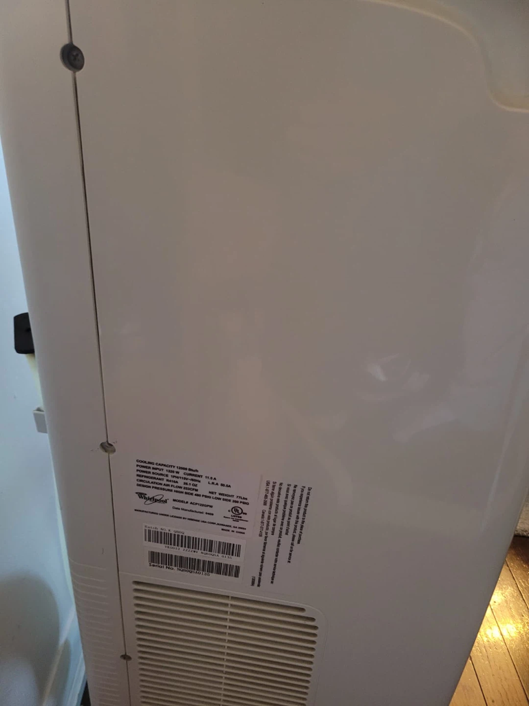 Whirlpool Portable Air Conditioner - photo 4