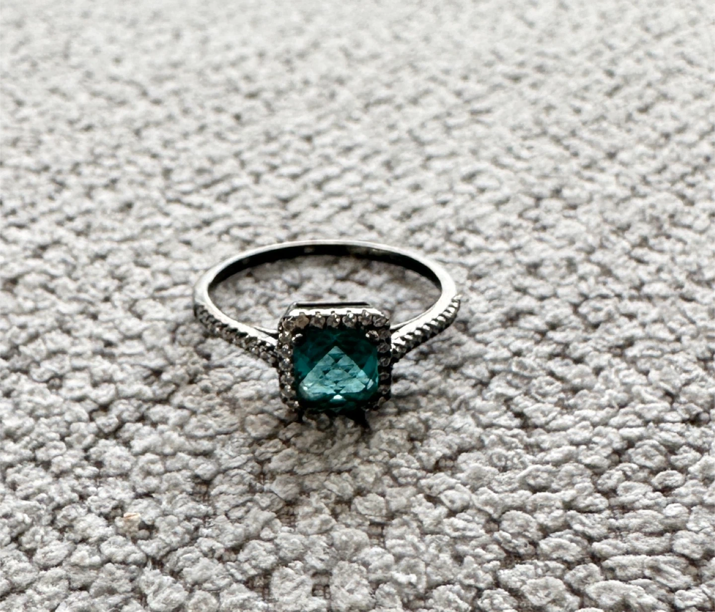 Silver Ring with Teal Stone