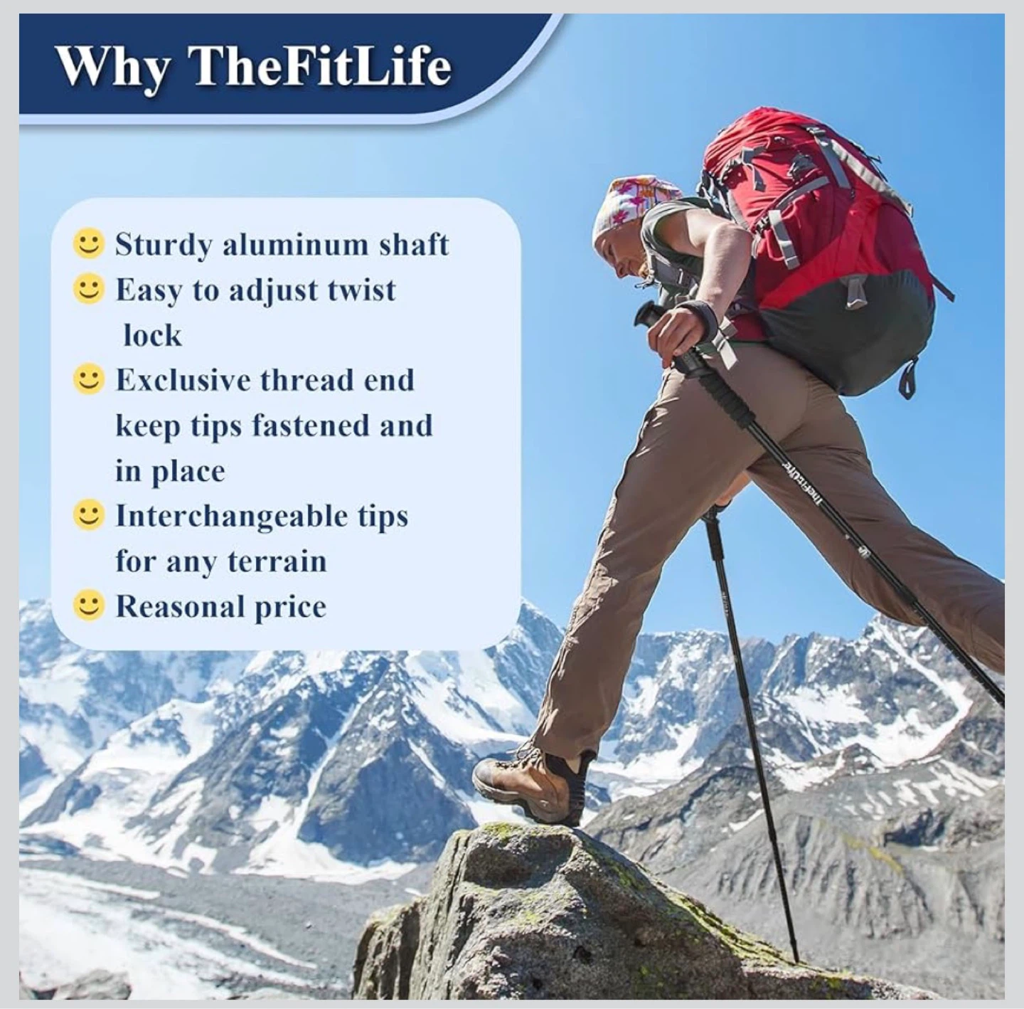TheFitLife Trekking Poles - Set of 2 - photo 3