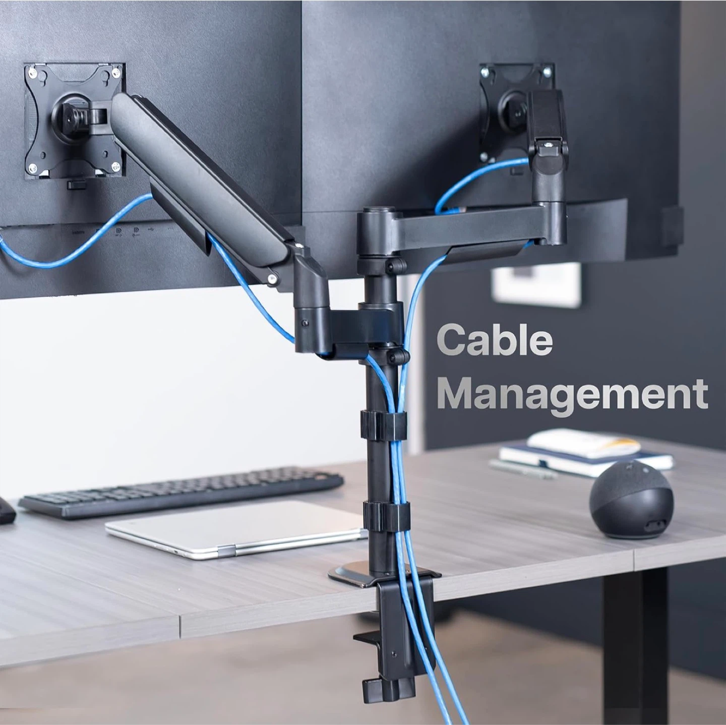 VIVO Dual Monitor Mount, heavy duty arms - photo 5