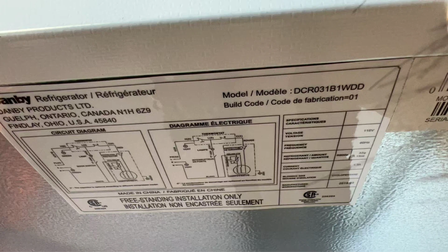 Danby Designer Refrigerator DCR031B1WDD - photo 3