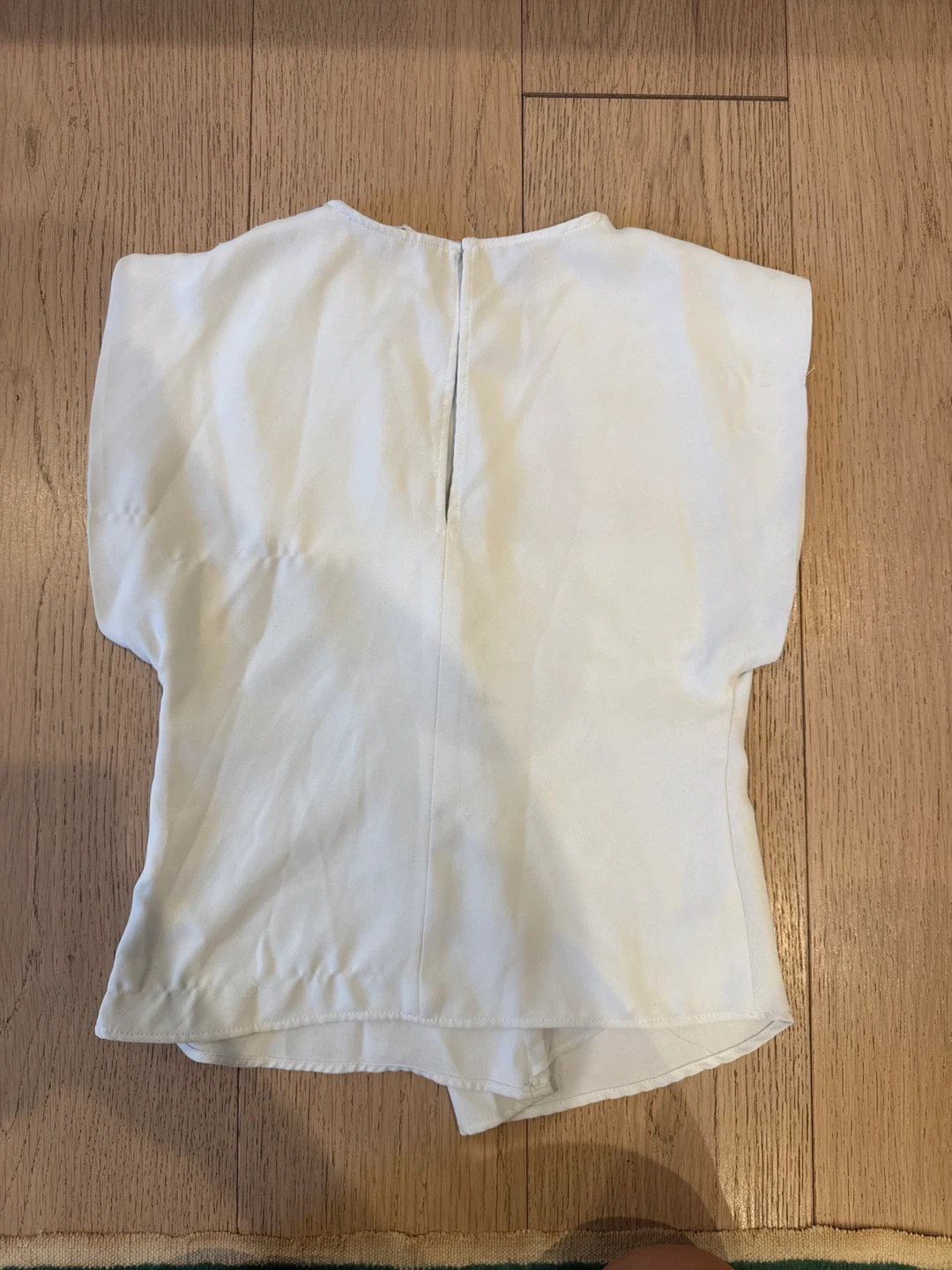 White Zara Draped Blouse Top Size S - photo 4