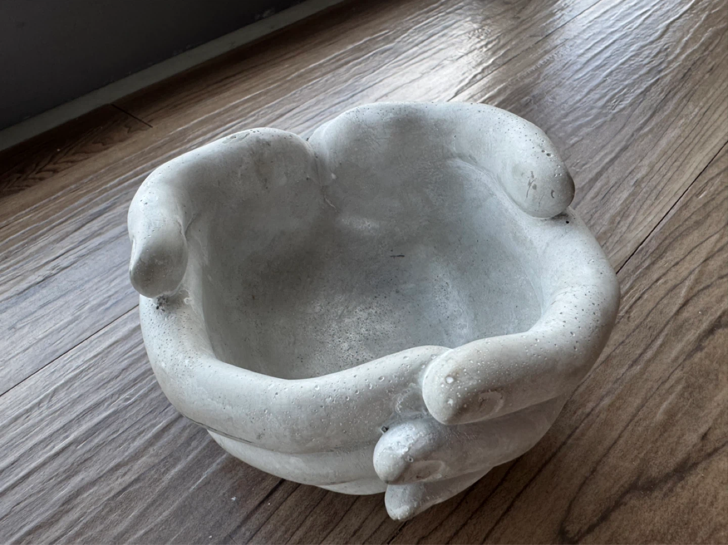 Hand-Shaped Concrete Bowl - photo 2