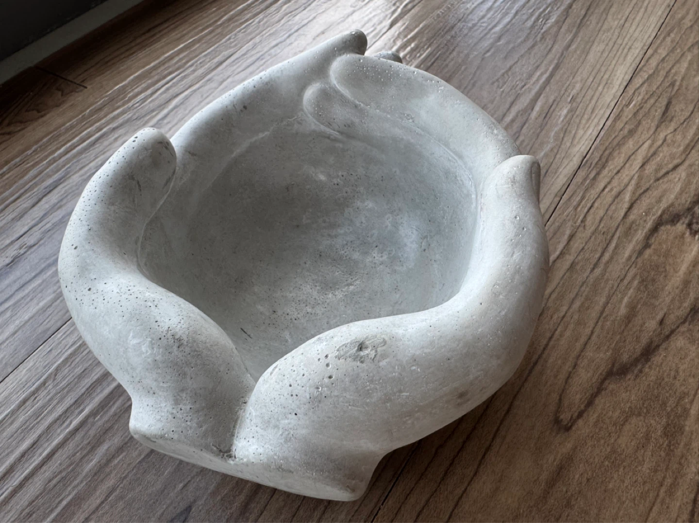 Hand-Shaped Concrete Bowl - photo 3