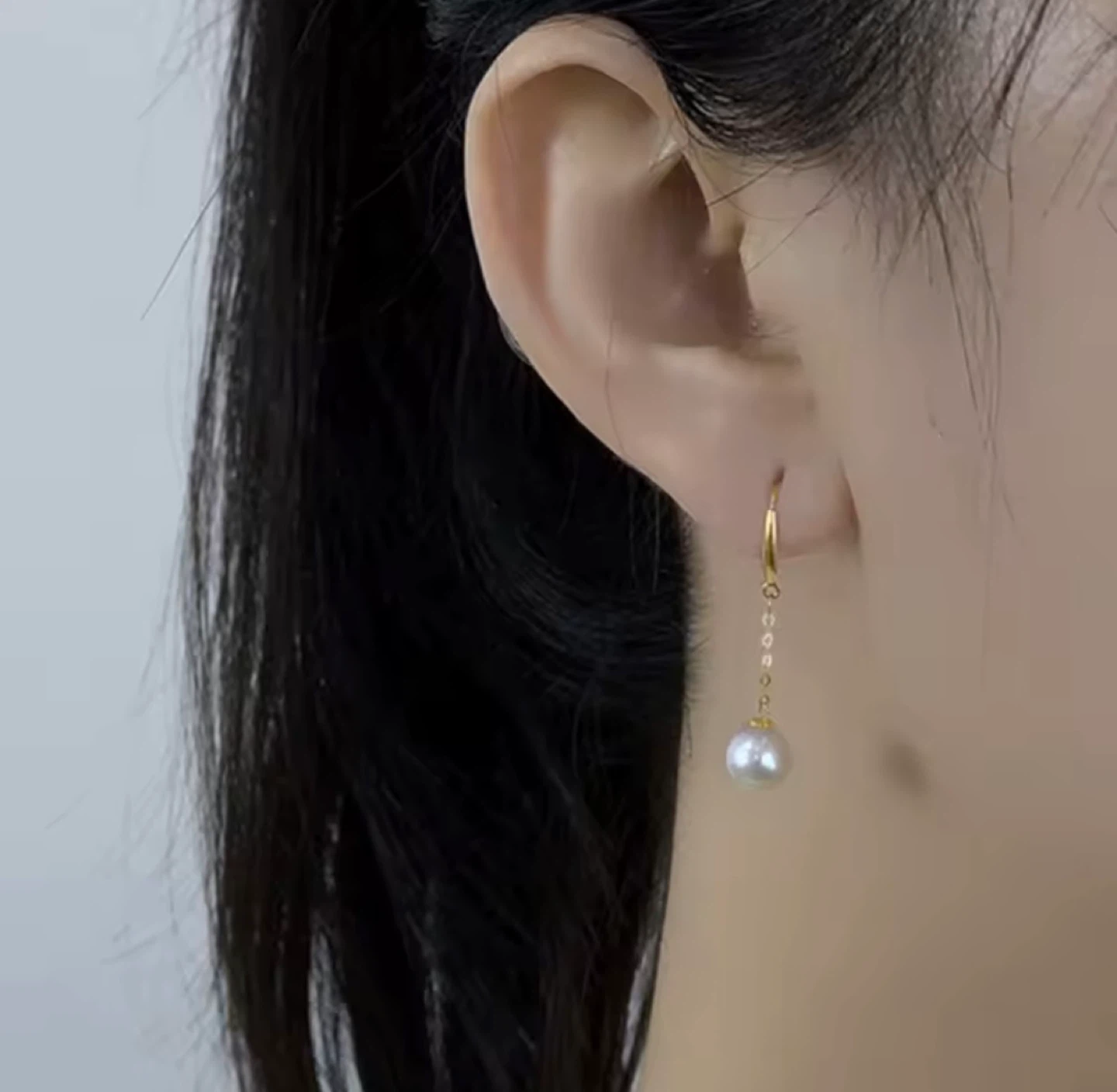 18 K Gold Pearl Drop Earrings - photo 5