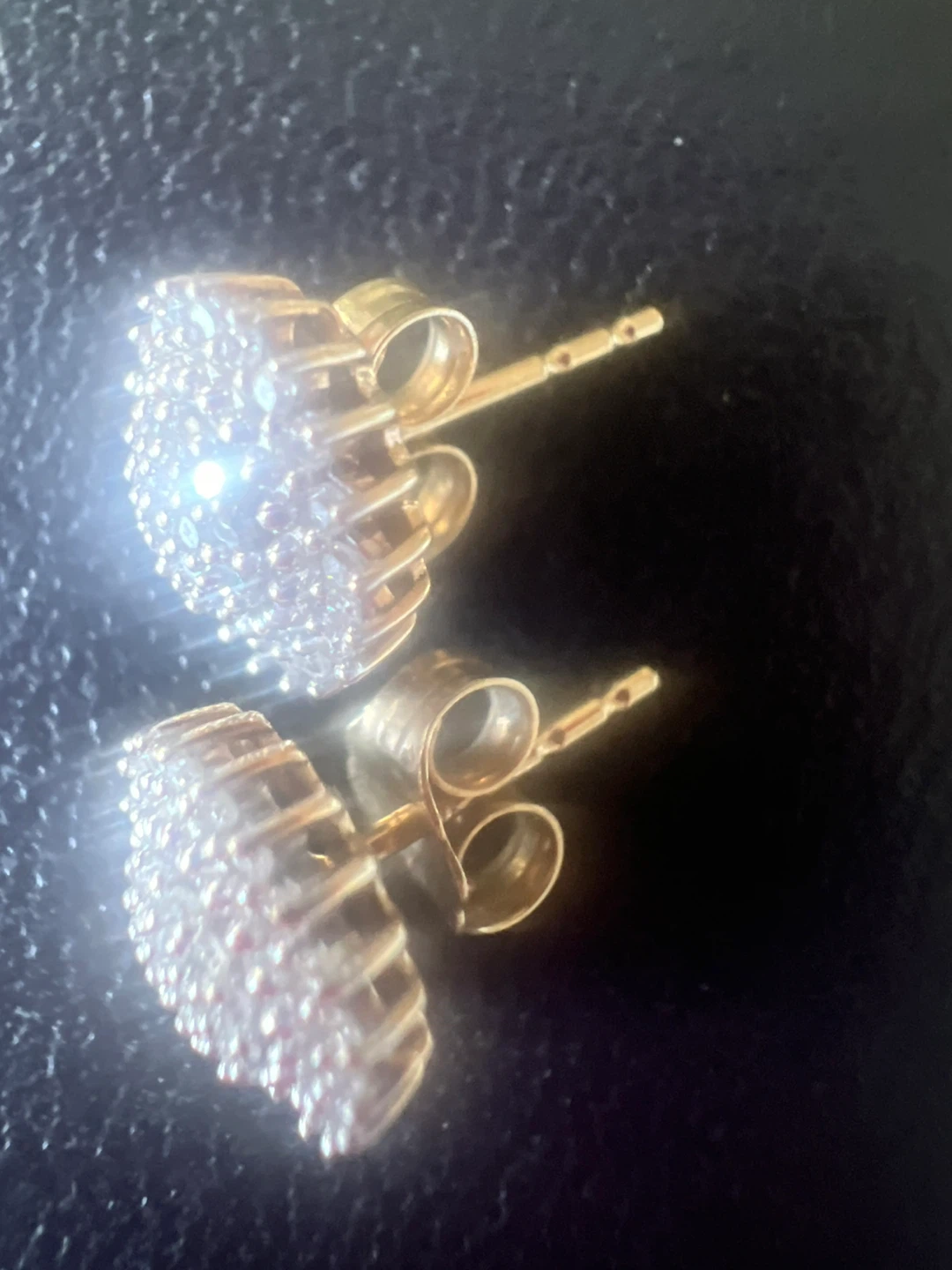 10K Gold Diamond Cluster Stud Earrings - photo 5