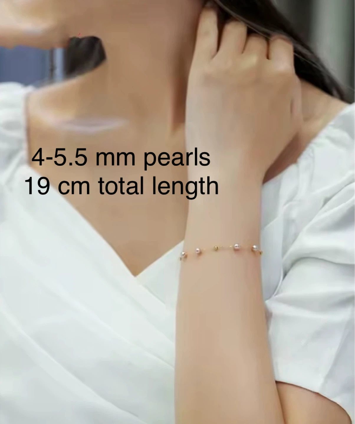 18 K Gold Pearl Bracelet - 19cm - photo 5