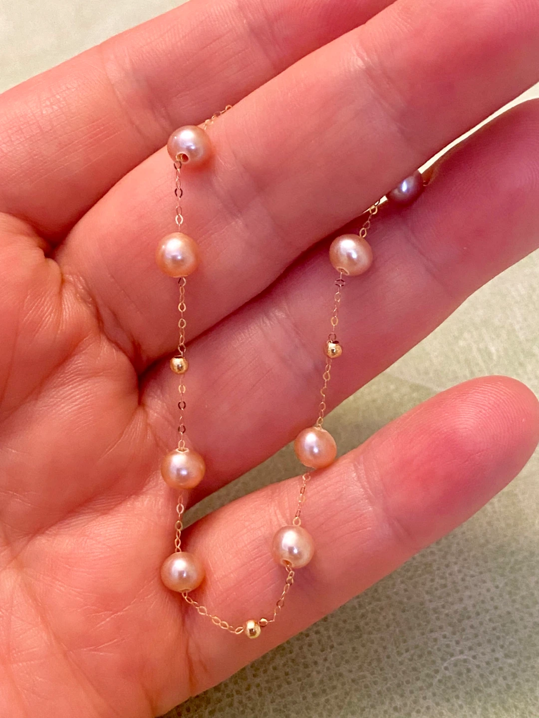 18 K Gold Pearl Bracelet - 19cm - photo 4
