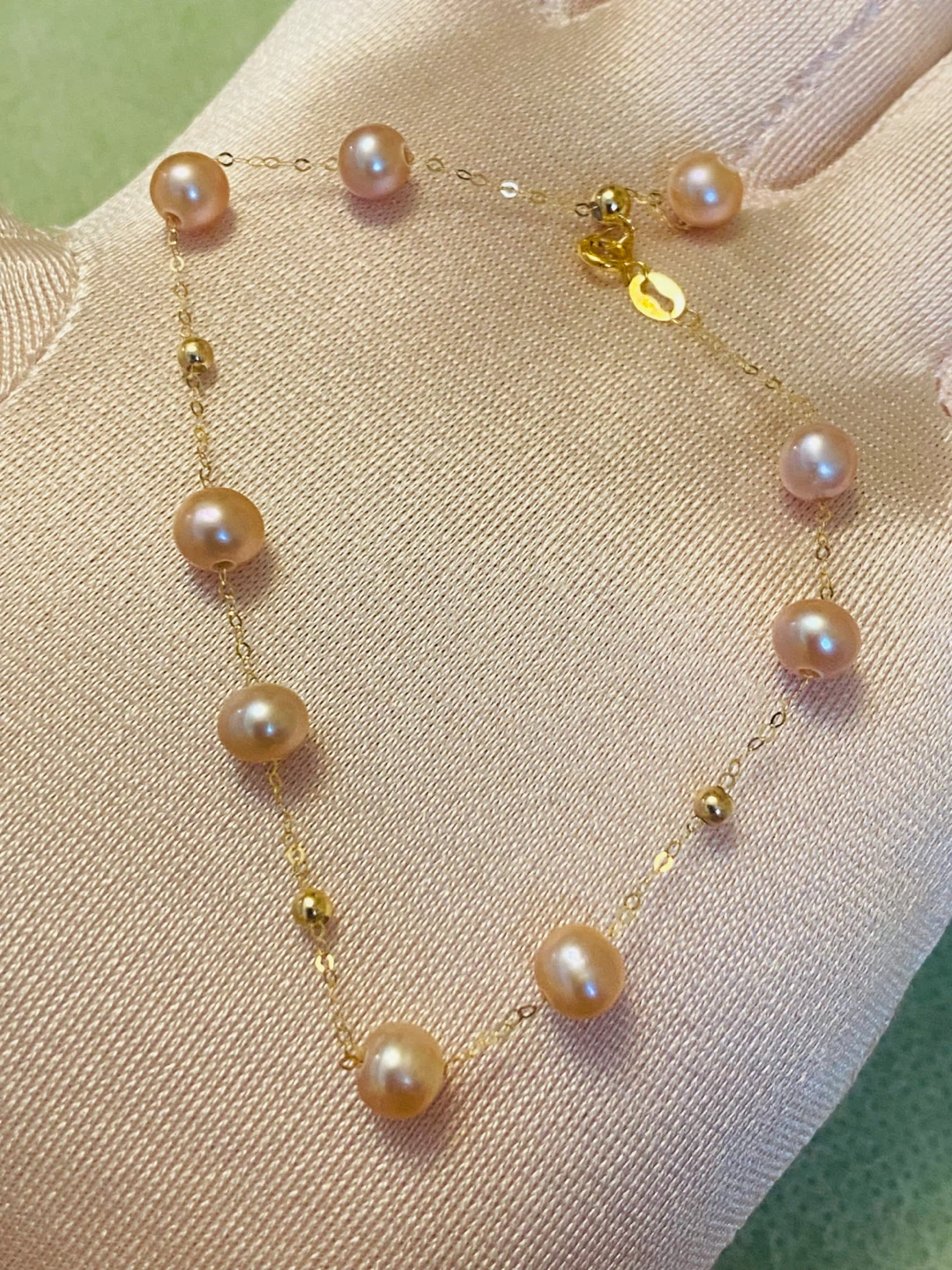 18 K Gold Pearl Bracelet - 19cm - photo 2