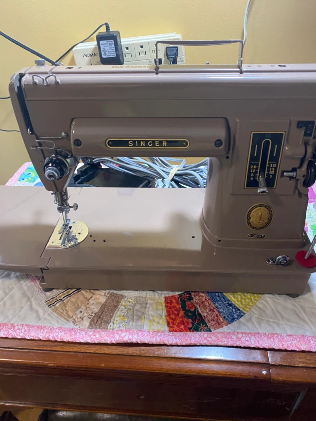 Singer 301A Sewing Machine with Case and OEM Manual