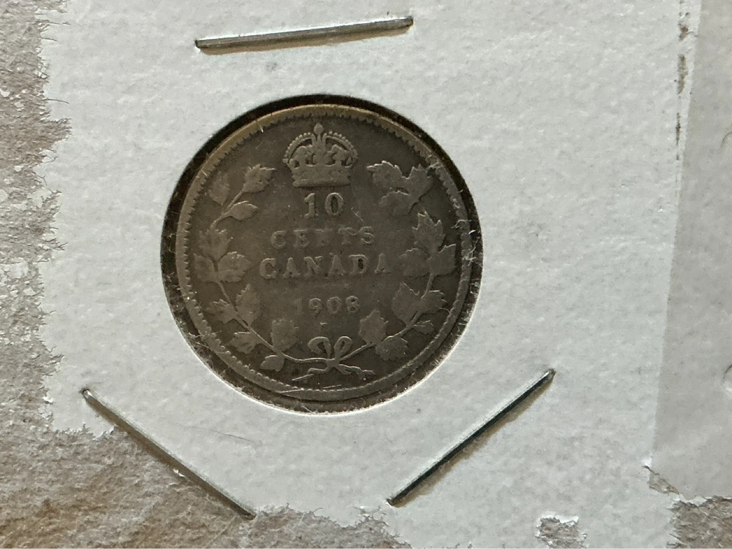 1908 Canadian 10 Cents Silver Coin !