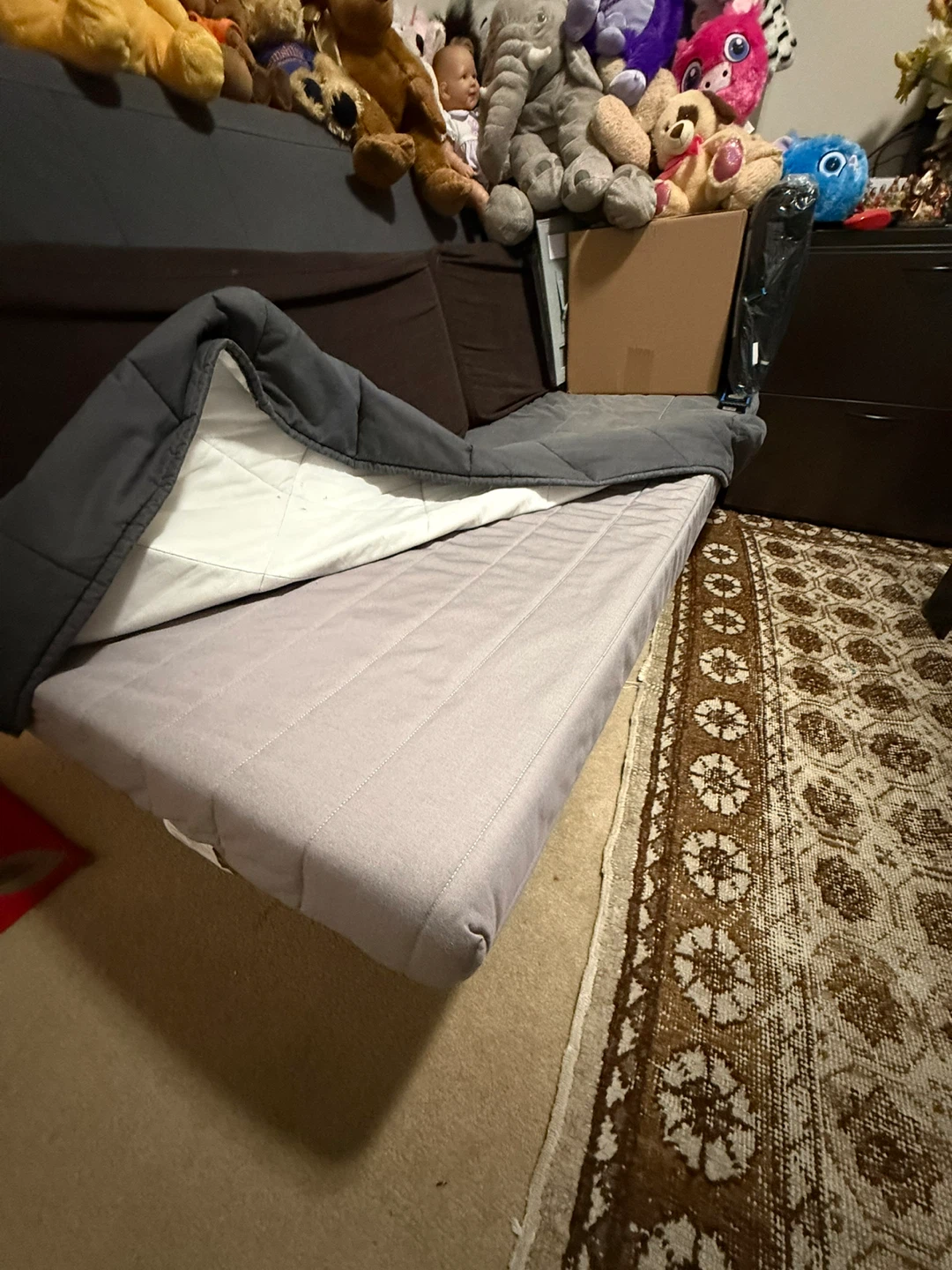 Grey Futon Sofa Bed - photo 3