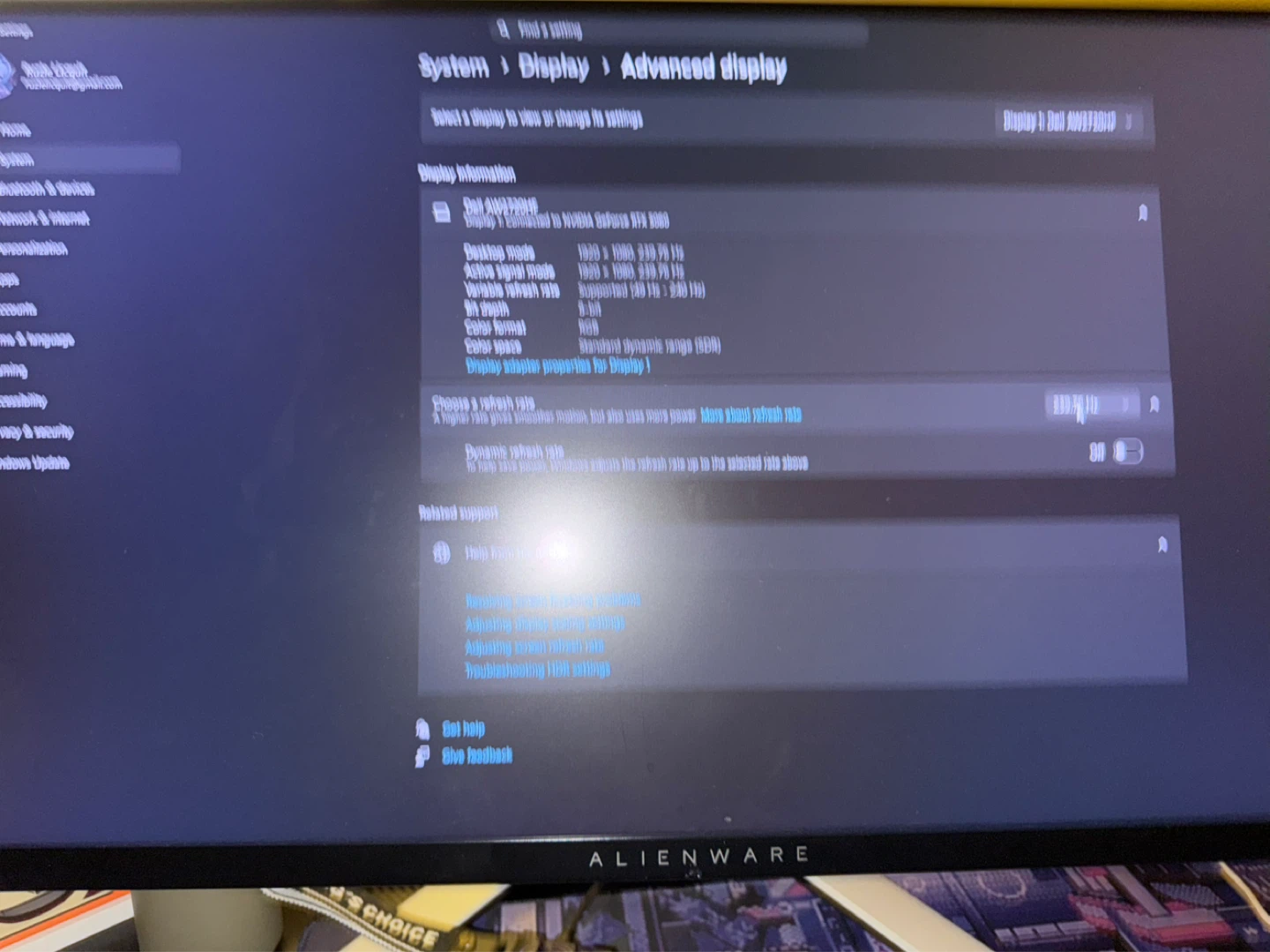 Dell AW2721DHF Monitor