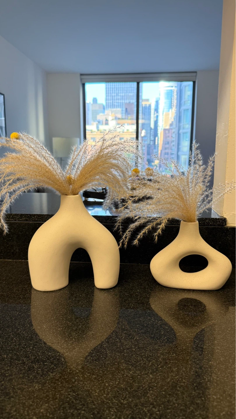 White Ceramic Modern Abstract Vase