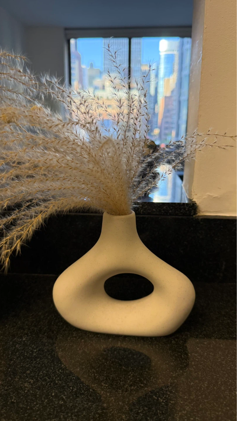 White Ceramic Modern Abstract Vase - photo 3