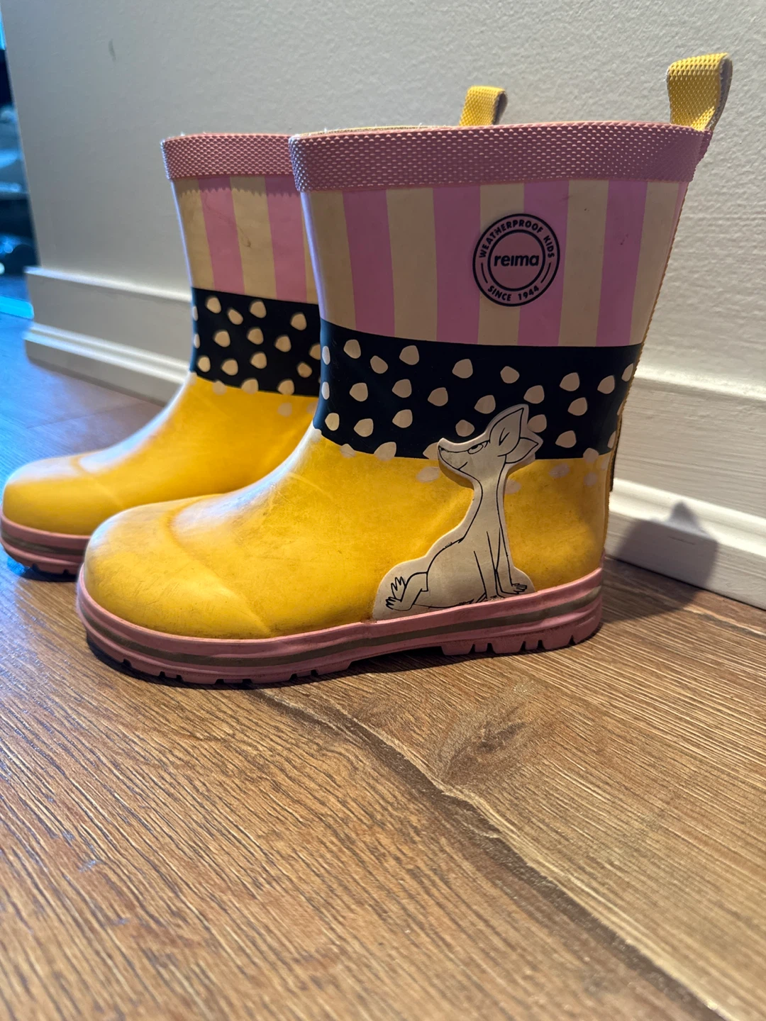 Reima Moomin Yellow Rain Boots Size 10.5