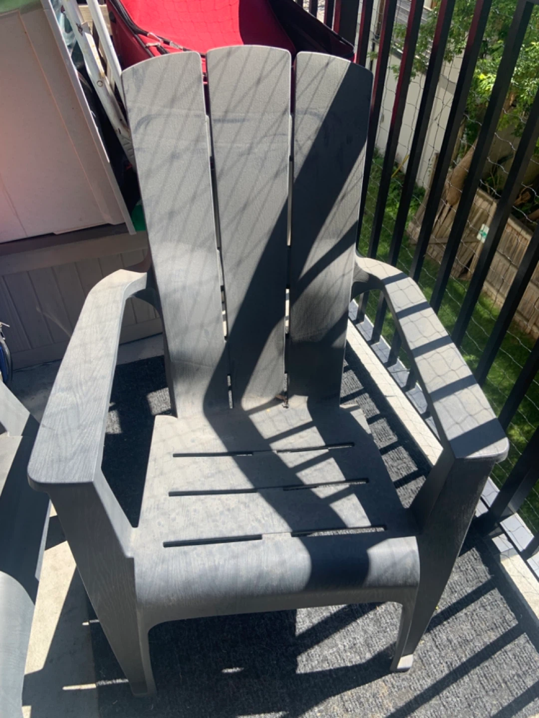 Grey plastic lawn Muskoka Chair