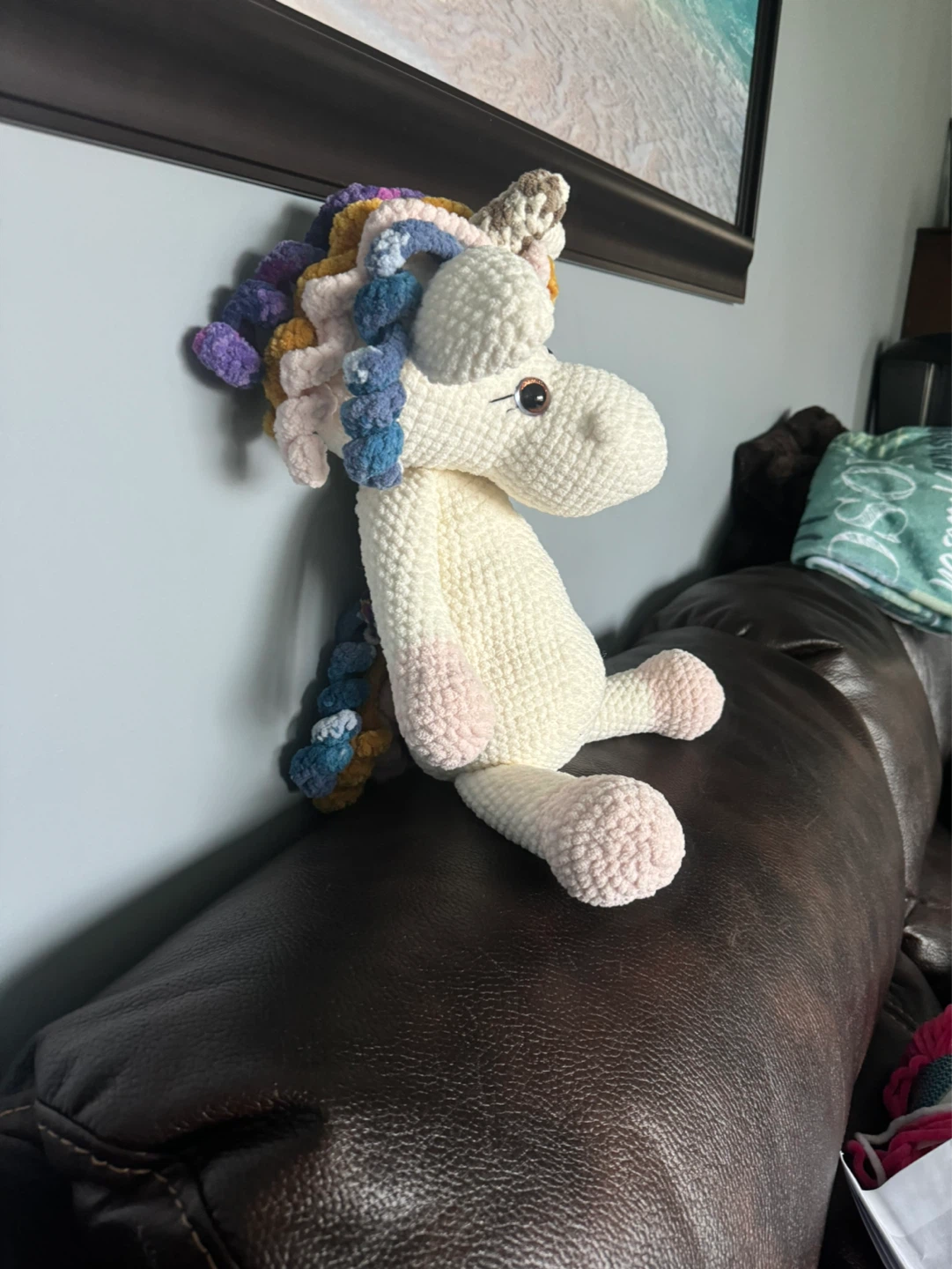 Crocheted Unicorn Plush Toy
