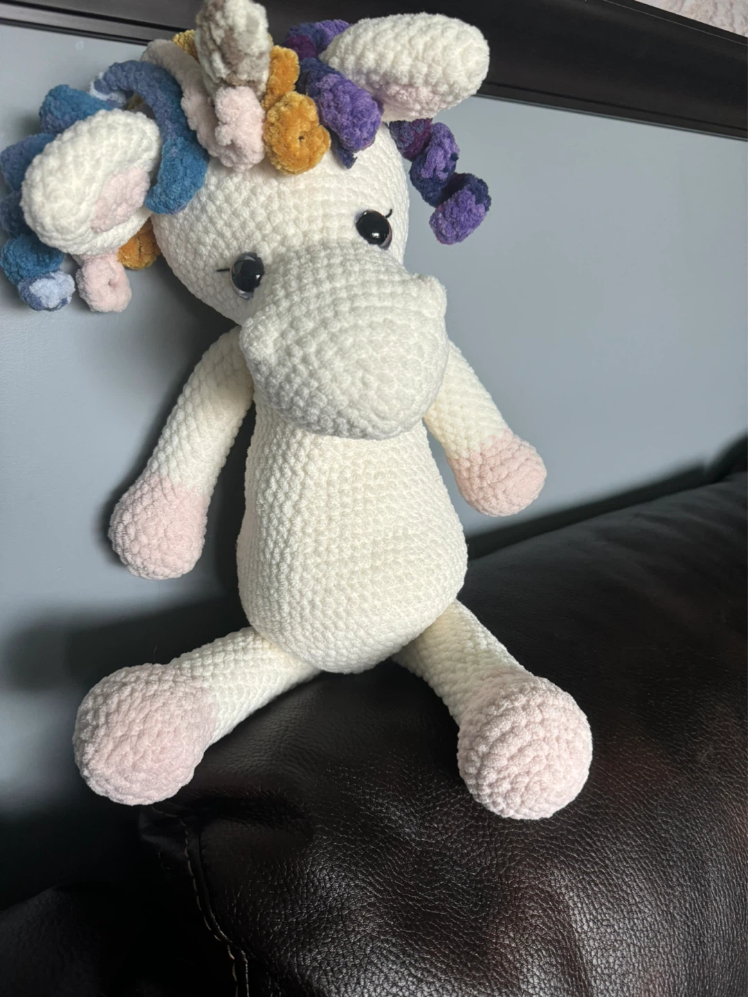 Crocheted Unicorn Plush Toy - photo 2