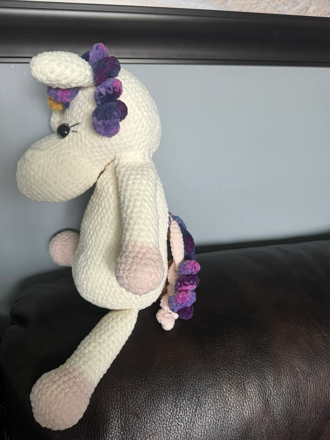 Crocheted Unicorn Plush Toy - photo 3