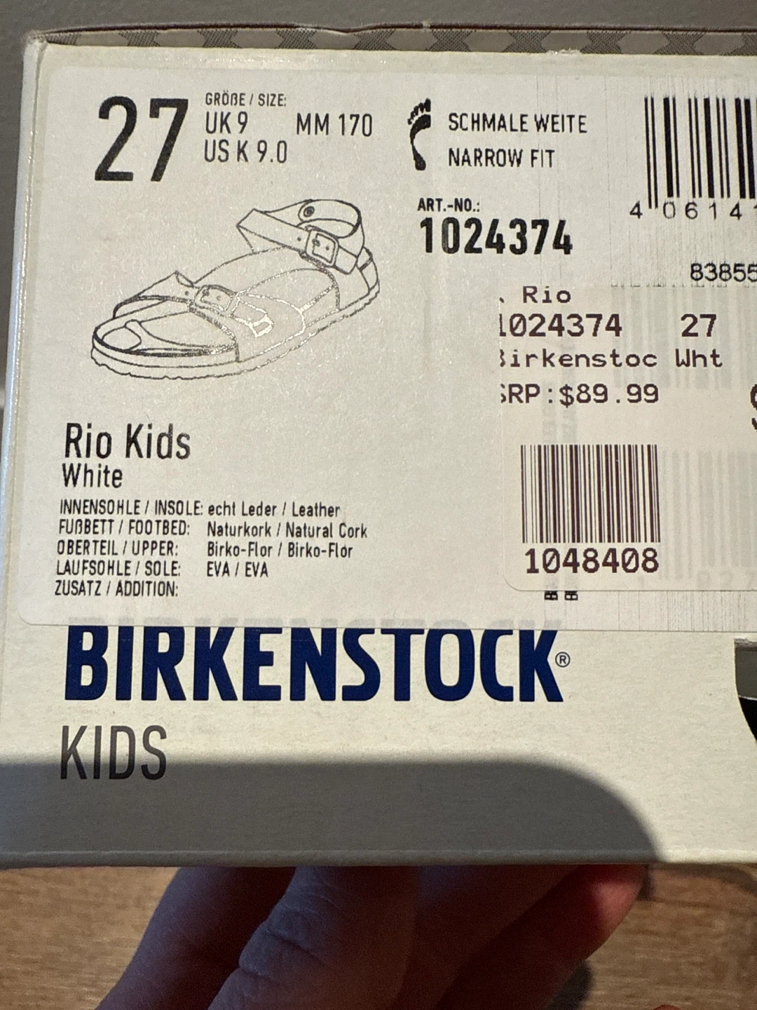 Birkenstock Rio Kids White Sandals - photo 3