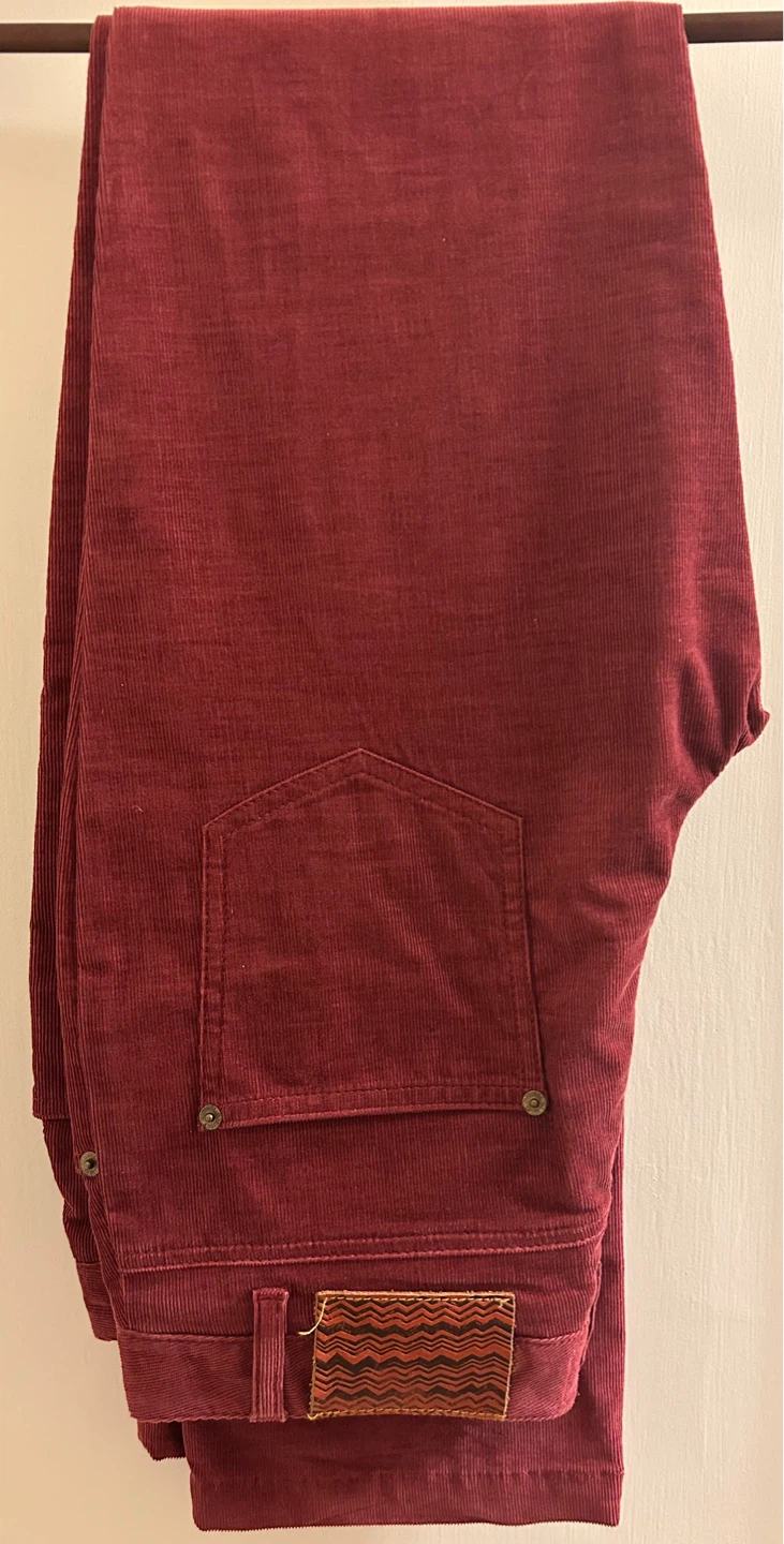 Missoni Burgundy Corduroy Pants Size 42