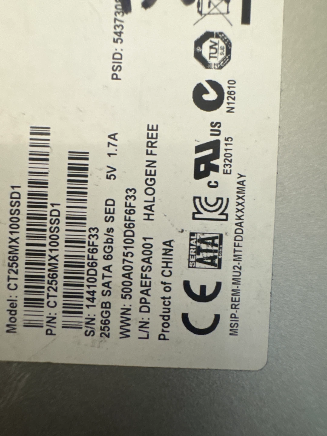 Crucial CT256MX100SSD1 256GB SATA Solid State Drive - photo 2
