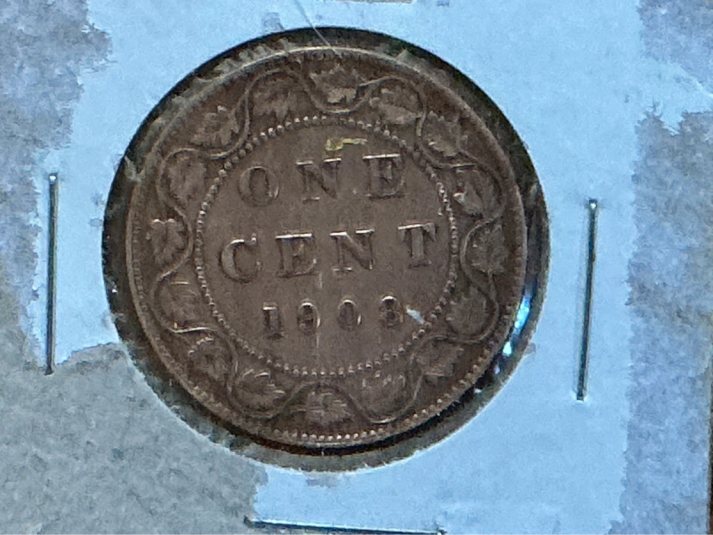 1908 Canadian Large One Cent Coin !