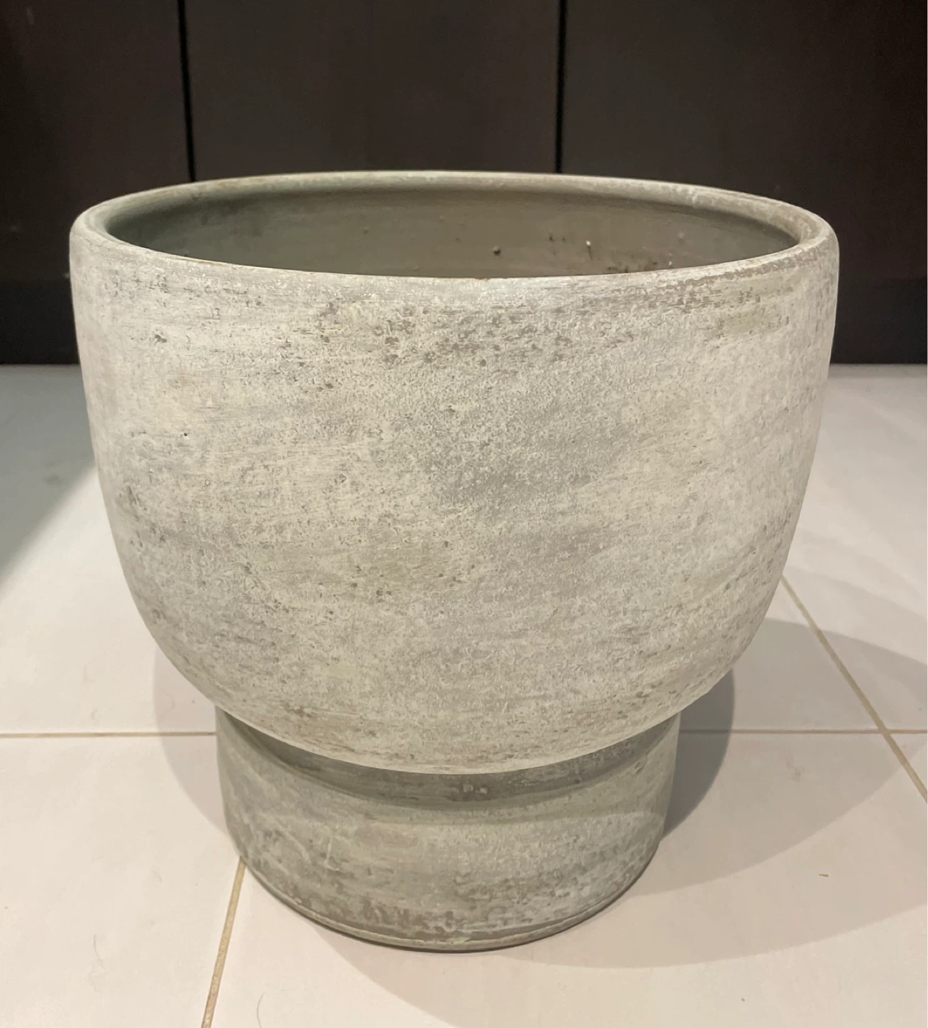 Ceramic Planter Pot - Concrete Finish