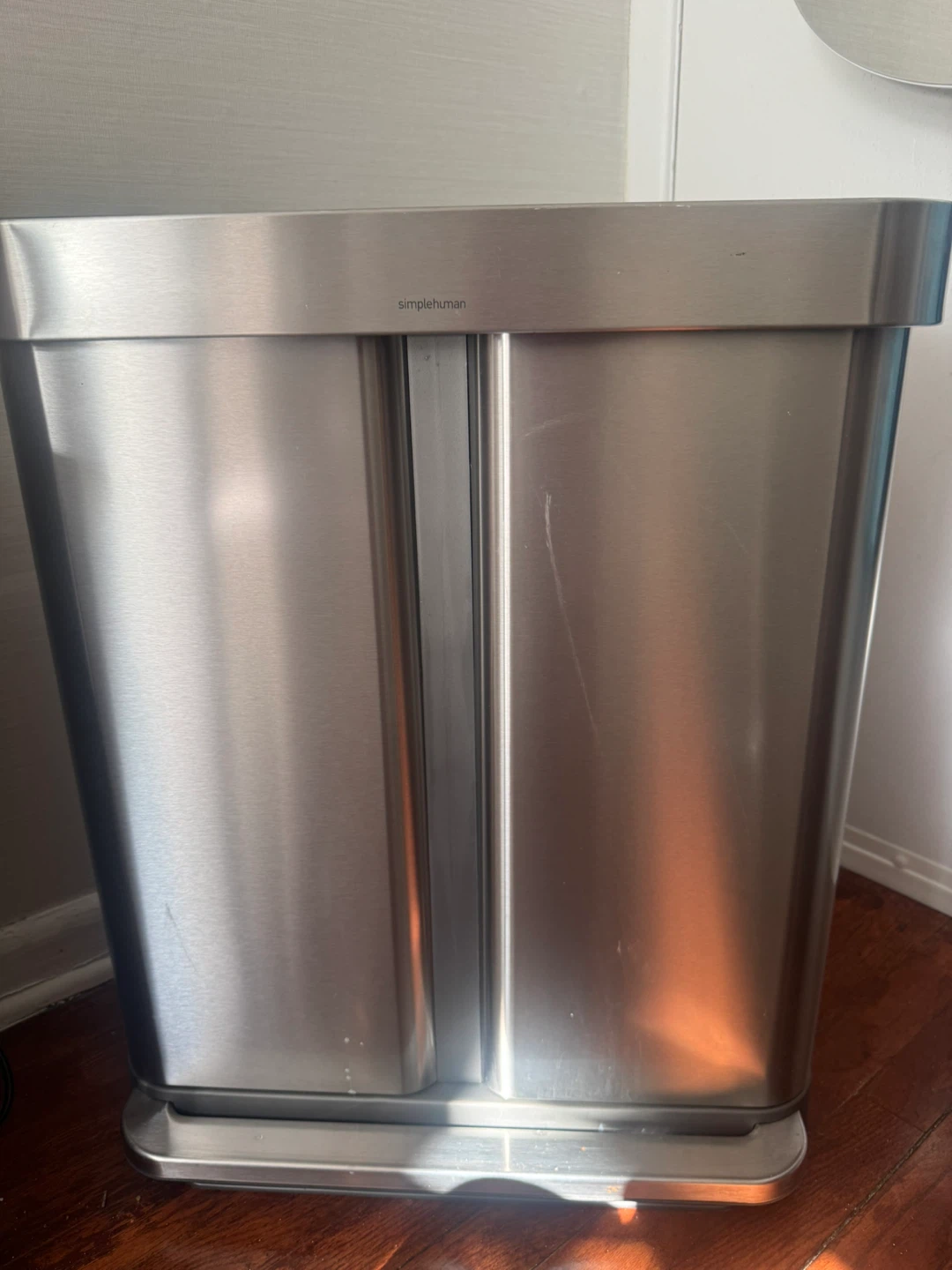 simplehuman Stainless Steel Dual Compartment Trash Can