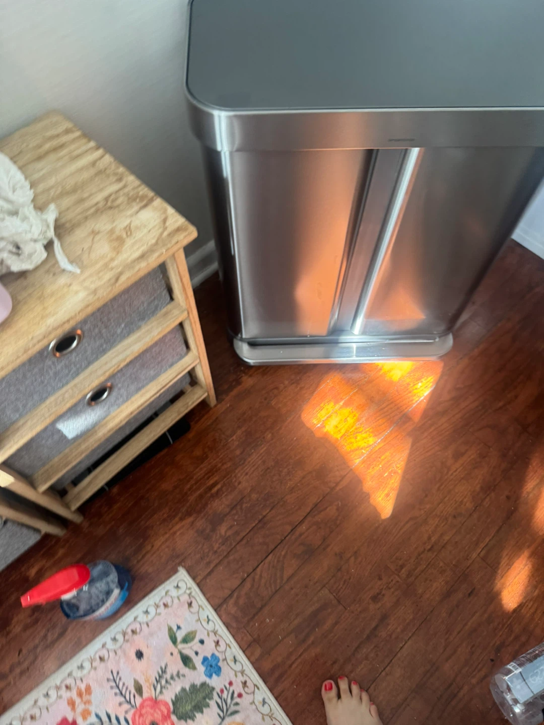 simplehuman Stainless Steel Dual Compartment Trash Can - photo 2
