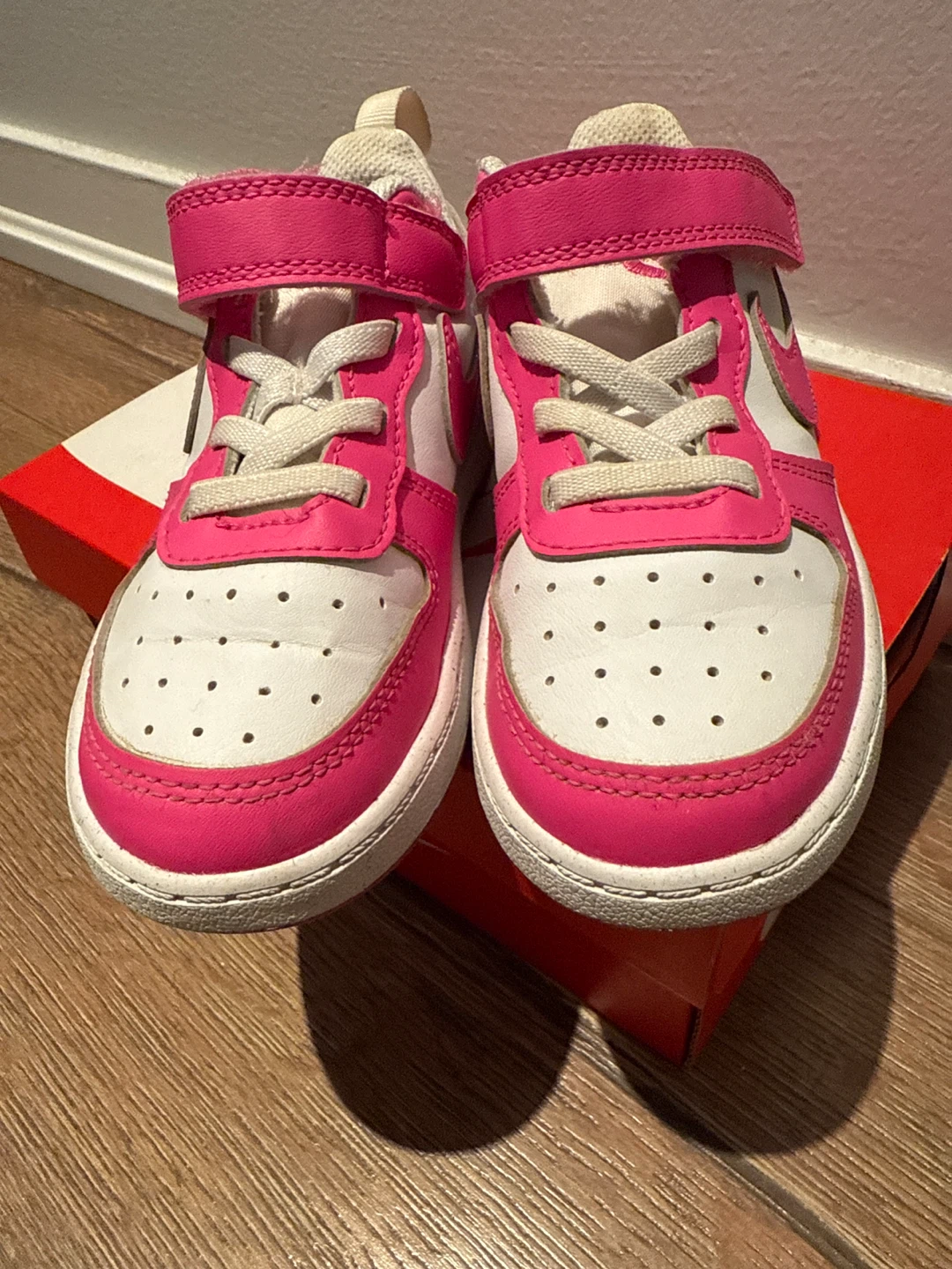 Nike Toddler Shoes Pink White Velcro Sneakers - photo 5