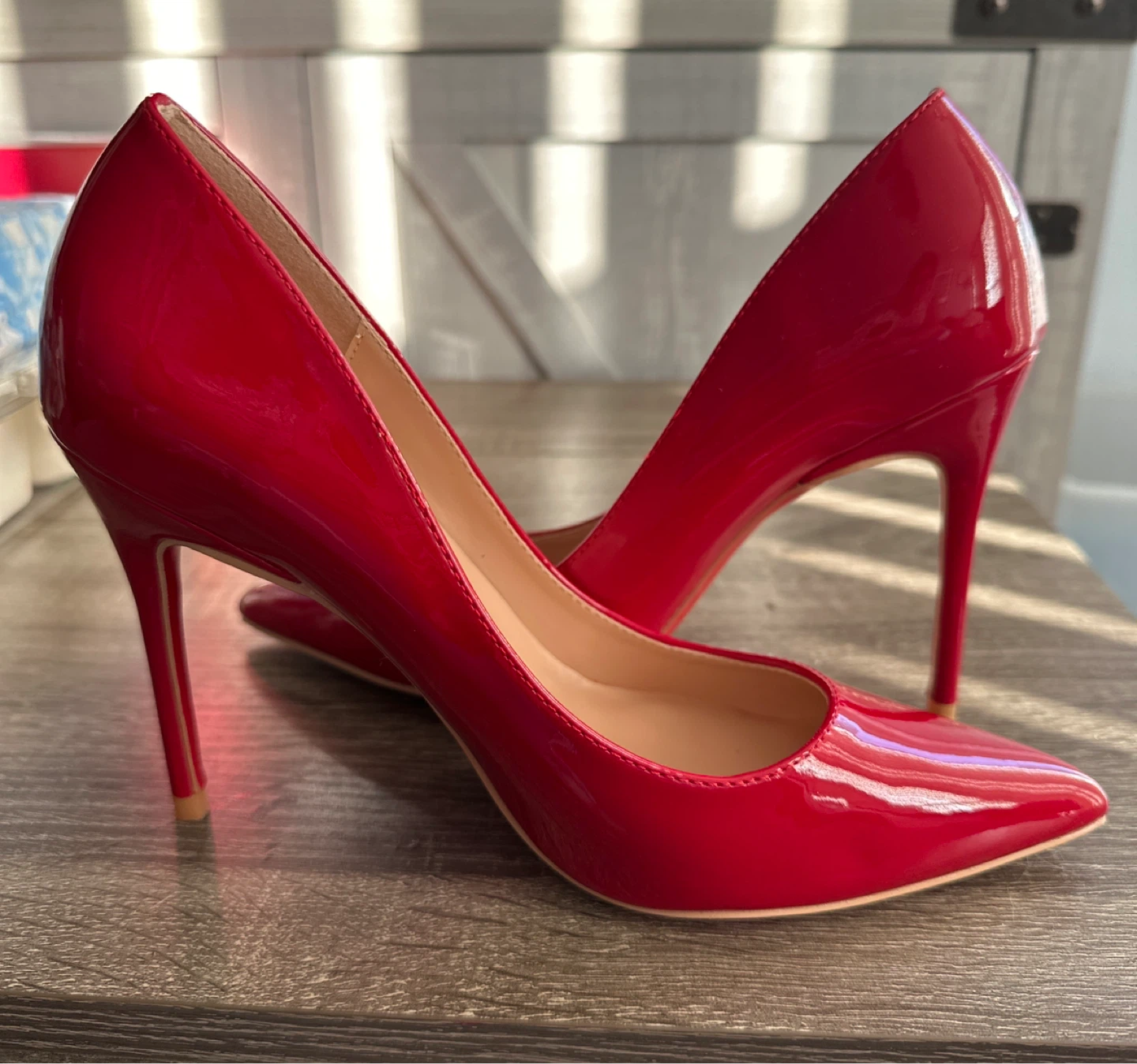 Christian Louboutin Red Leather Heels LIKE NEW
