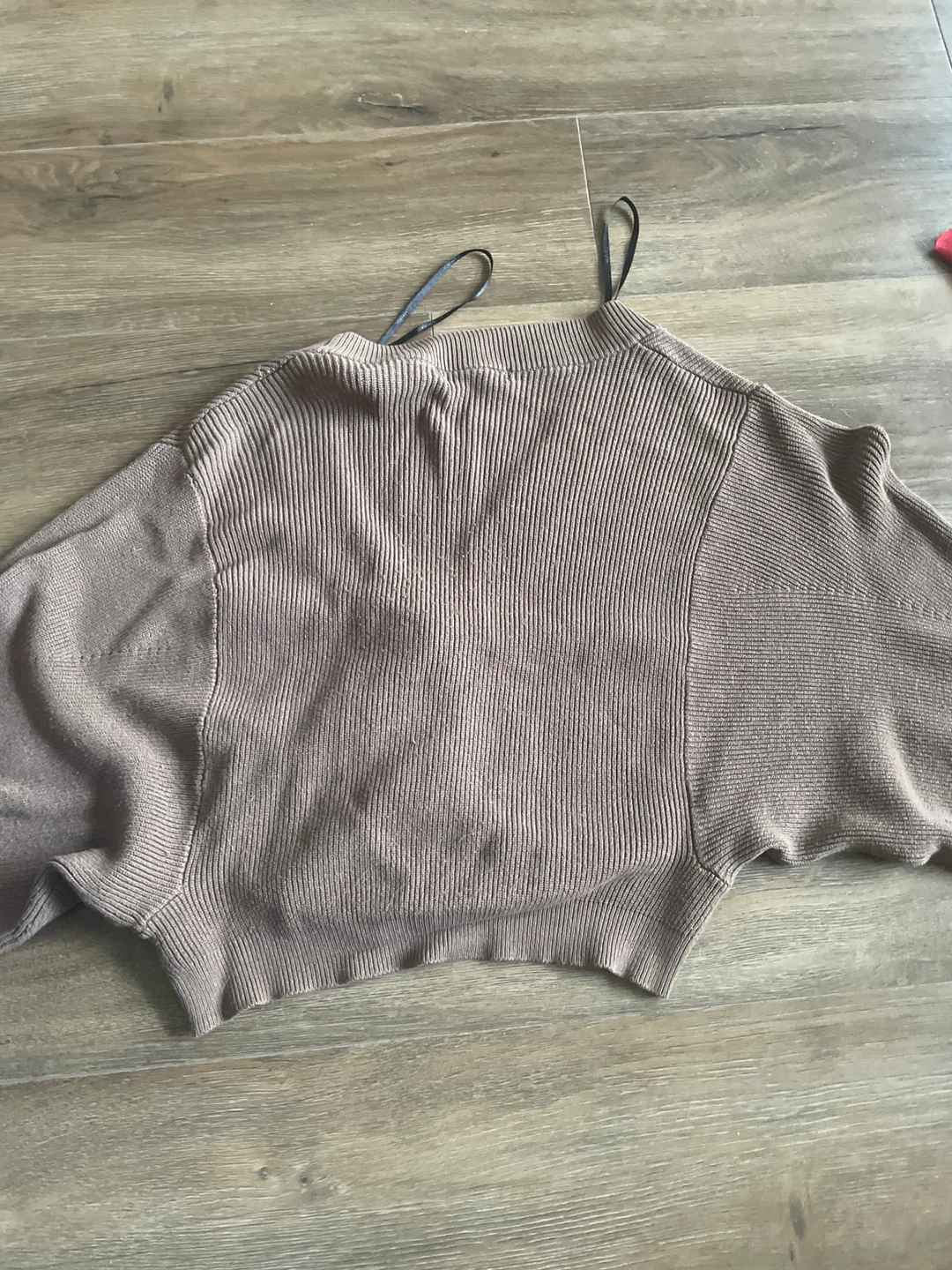 Laced Up Brown Knit Top - photo 2