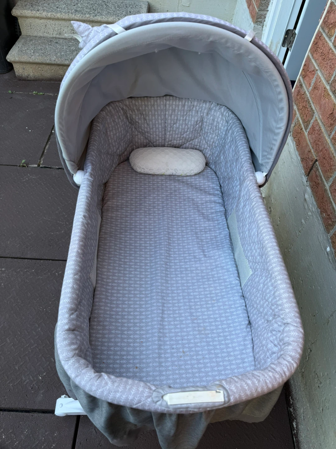 Grey Bassinet with Canopy for sale - photo 2